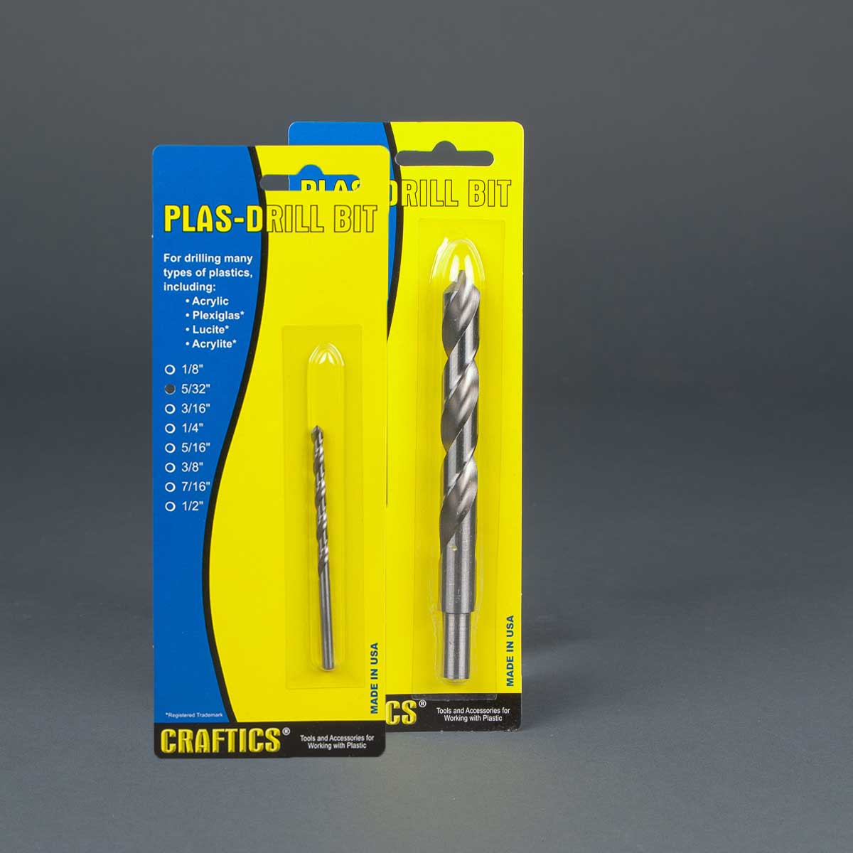 Craftics Plas-drill drill bits for plastic